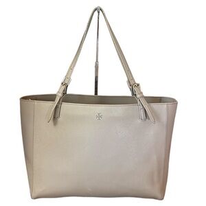 Tory Burch York Buckle Saffiano Leather Large Tote with COA